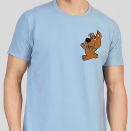 Greylongg Men Scooby-Doo Typography Printed Round Neck Cotton T-shirt image 2