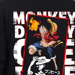 PRONK One Piece Graphic Printed Drop-Shoulder Sleeves Oversized Pure Cotton T-shirt image 2