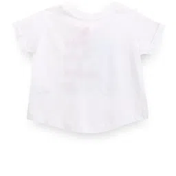 U.S. Polo Assn. Kids Girls Graphic Printed Pure Cotton T-shirt image 2