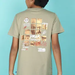 V-Mart Boys Round Neck Short Sleeves Printed Cotton T-shirt image 2