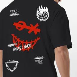 STATUS MANTRA Graphic Printed Oversized Pure Cotton T-shirt image 4