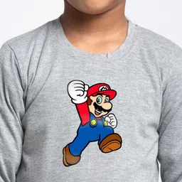 Friskers Boys Printed Long Sleeves Round Neck Regular Fit Cotton T-shirt image 2