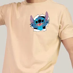 Greylongg Men Graphic Printed Round Neck Cotton T-shirt image 2