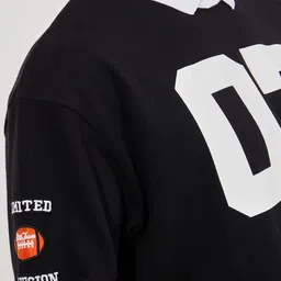 Styli Men Premium Heavy Pique Knit Varsity Printed Oversized Polo T-shirt image 2