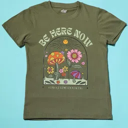 Hoop Girls Printed Cotton T-shirt-image-0