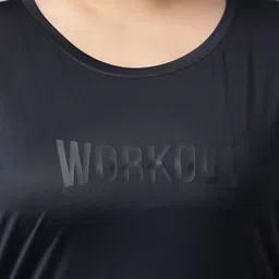 MKH Plus Size Drop Shoulder Sleeves Relaxed Fit Dri-FIT Sports T-shirt image 2