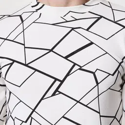 BAESD Geometric Printed Dri-Fit Monochrome T-shirt image 2