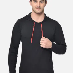 mack jonney VIMAL JONNEY Men Pack Of 2 Grey & Blue Solid Hood T-shirt image 4