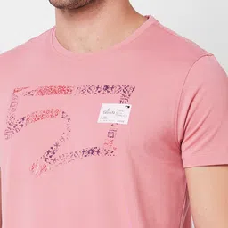 SPYKAR Typography Printed Cotton Slim Fit T-shirt image 2