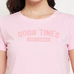 Mast & Harbour Typography Printed Pure Cotton T-shirt image 2