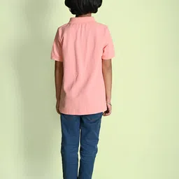 NUSYL Boys Typography Printed Polo Collar T-shirt image 2