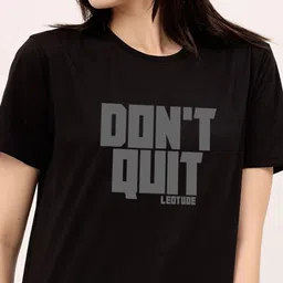 Leotude Typography Printed Boxy T-shirt image 2