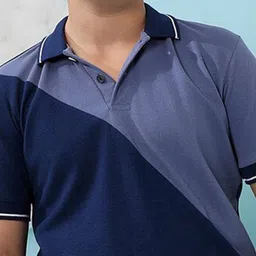 Instafab Boys Colourblocked Polo Collar Cotton Regular T-shirt image 2