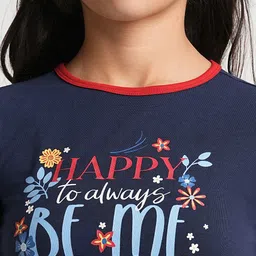 Beverly Hills Polo Club Girls Typography Printed Short Sleeves Casual T-shirt image 2