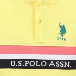 U.S. Polo Assn. Kids Boys Colourblocked Polo Collar Applique T-shirt image 3