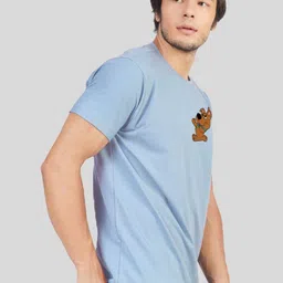 Greylongg Men Scooby-Doo Typography Printed Round Neck Cotton T-shirt image 4