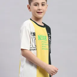 Monte Carlo Boys Typography Colourblocked T-shirt image 2