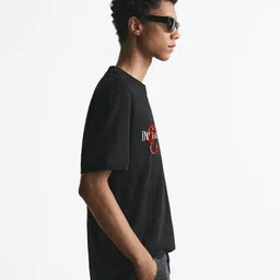 MISCHIEF MONKEY Typography Printed Oversized T-shirt image 3