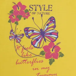Cub McPaws Girls Yellow Printed T-shirt image 2
