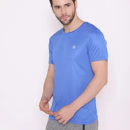 BODYACTIVE Men Blue T-shirt image 3