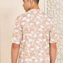 Styli Men Floral Print Oversized Cotton T-shirt image 5