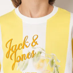 Jack & Jones Junior Boys Striped Crew Neck Cotton Regular Fit T-shirt image 3