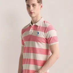 U.S. Polo Assn. Horizontal Striped Polo Collar Slim Fit T-shirt image 4