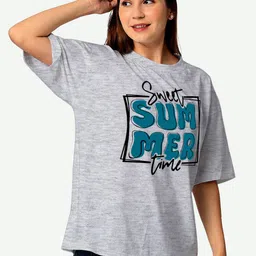 STATUS MANTRA Women Typography Printed Bio Finish Pockets T-shirt image 3