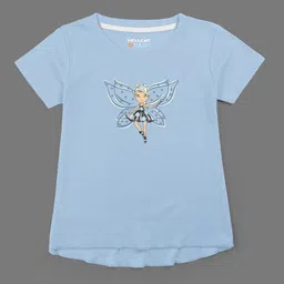 HELLCAT Girls Black & Blue Set Of 2 Printed Cotton T-shirt image 3