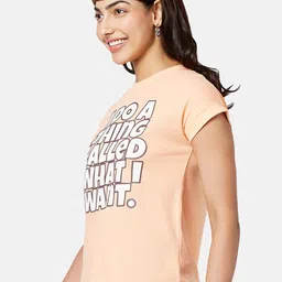 People Extended Sleeves Typography Printed Cotton T-shirt image 3