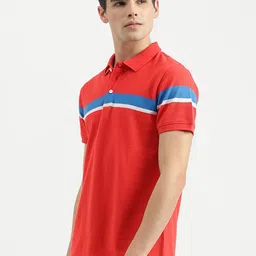 United Colors of Benetton Striped Polo Collar Pure Cotton T-shirt image 3