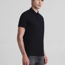 Jack & Jones Men Solid Polo Collar Cotton T-shirt image 4