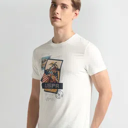 U.S. Polo Assn. Denim Co. Graphic Printed Slim Fit Cotton T-shirt image 3