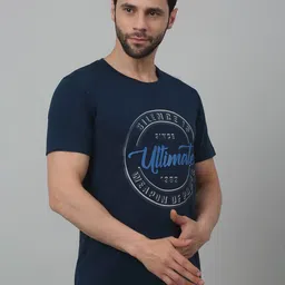 Cantabil Typography Printed Round Neck Half Sleeves Cotton T-Shirt image 4