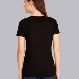 Fleximaa Women Black & Grey Pack Of 2 Printed T-shirt image 4