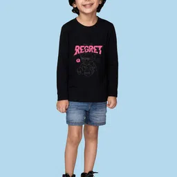 NUSYL Boys Gangster Vector Printed Cotton T-shirt image 3