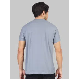 Greylongg Men Floral Printed Applique T-shirt image 4