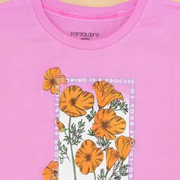 Pantaloons Junior Girls Floral Printed Cotton T-shirts image 2