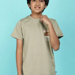 V-Mart Boys Round Neck Short Sleeves Printed Cotton T-shirt image 4