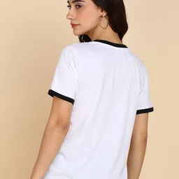 Adyavastram Typography Printed Round Neck Short Sleeves Cotton Regular T-shirt image 4