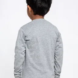 Friskers Boys Printed Long Sleeves Round Neck Regular Fit Cotton T-shirt image 3