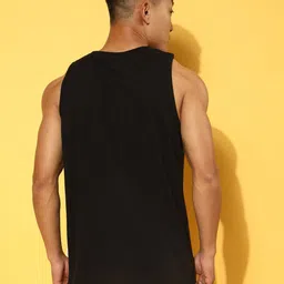 VEIRDO Black Marvel Printed Cotton T-shirt image 4
