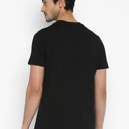 Turtle Men Black Henley Neck Pure Cotton Slim Fit T-shirt image 4