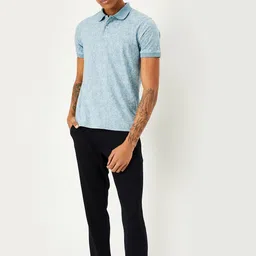 max Floral Printed Polo Collar Slim Fit T-shirt image 5