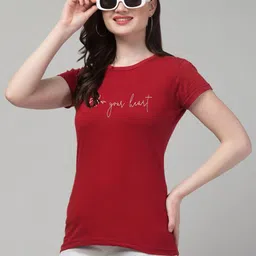 Trend Level Typography Printed Cotton T-shirt image 5