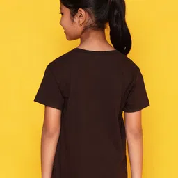 NUSYL Girls Hearts Printed Round Neck Casual T-shirt image 4