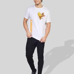 Greylongg Men Tom & Jerry Graphic Printed Round Neck Cotton T-shirt image 3
