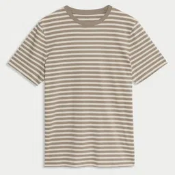 Marks & Spencer Men Striped Round Neck Cotton T-shirt image 4