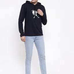 Friskers Men Navy Blue Printed Pockets T-shirt image 2