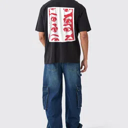 PRONK Men Graphic Printed Oversized Cotton T-shirt image 2